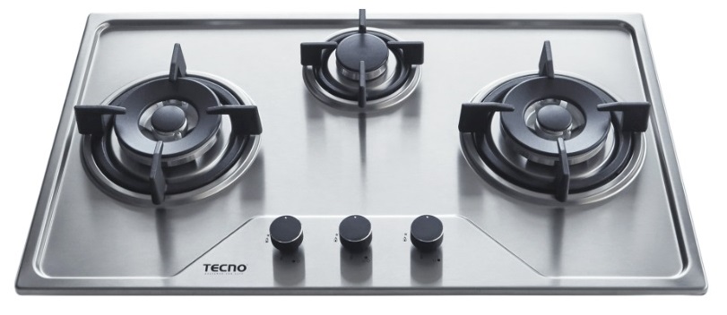 TECNO 3-Burner Stainless Steel Cooker Hob TS 8633TRSV